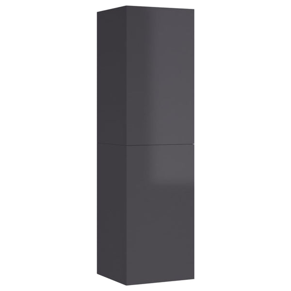 Tv Cabinet High Gloss Grey 30.5X30x110 Cm Engineered Wood Tv Stands & Entertainment Units