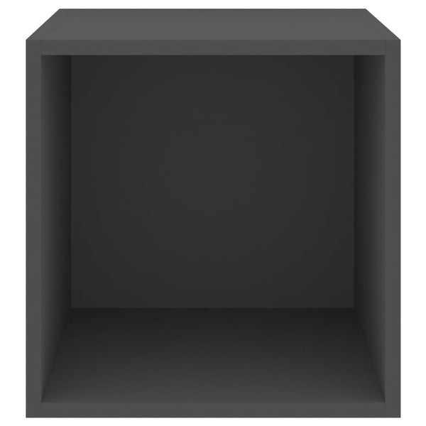 Wall Cabinet Grey 37X37x37 Cm Engineered Wood Bookshelves