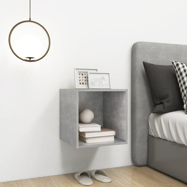 Wall Cabinet Concrete Grey 37X37x37 Cm Engineered Wood Bookshelves