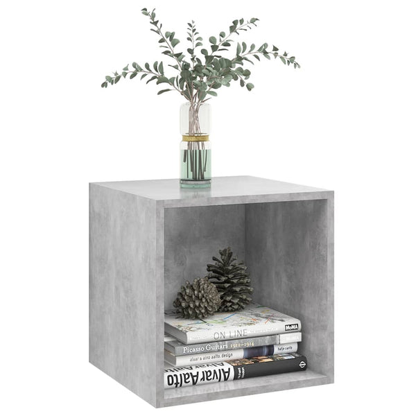 Wall Cabinets 2 Pcs Concrete Grey 37X37x37 Cm Engineered Wood Bookshelves