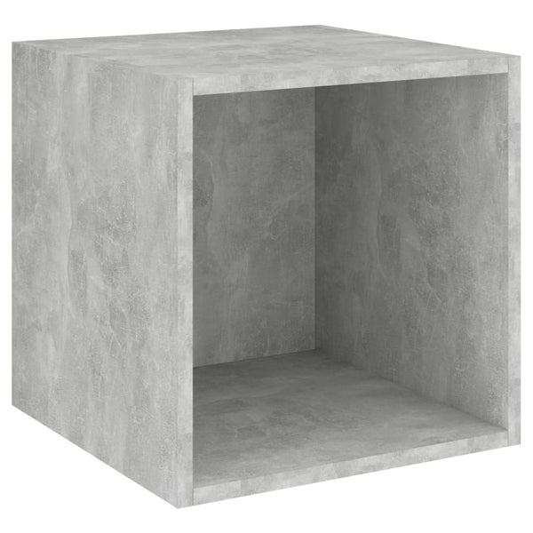Wall Cabinets 2 Pcs Concrete Grey 37X37x37 Cm Engineered Wood Bookshelves