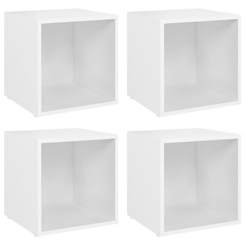 Tv Cabinets 4 Pcs White 37X35x37 Cm Engineered Wood Tv Stands & Entertainment Units