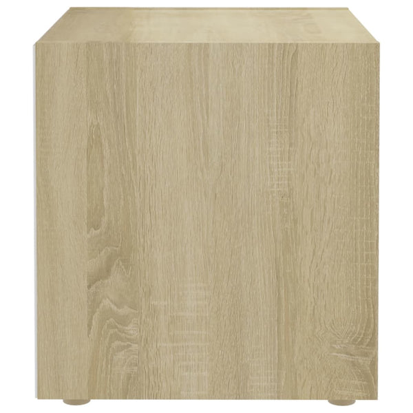Tv Cabinets 4 Pcs White And Sonoma Oak 37X35x37 Cm Engineered Wood Tv Stands & Entertainment Units