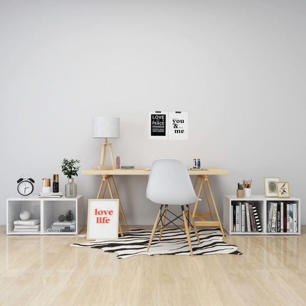 Tv Cabinets 4 Pcs High Gloss White 37X35x37 Cm Engineered Wood Tv Stands & Entertainment Units