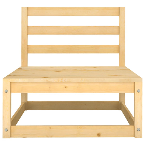 Garden Middle Sofas 3 Pcs Solid Pinewood Patio Chairs