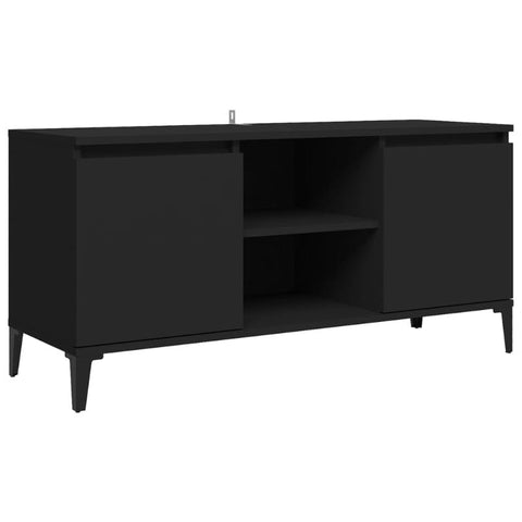 Tv Cabinet With Metal Legs Black 103.5X35x50 Cm Tv Stands & Entertainment Units