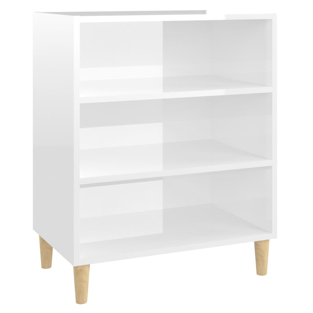 Sideboard High Gloss White 57X35x70 Cm Engineered Wood Sideboards & Buffets