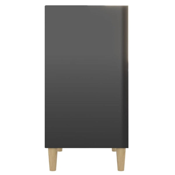 Sideboard High Gloss Black 57X35x70 Cm Engineered Wood