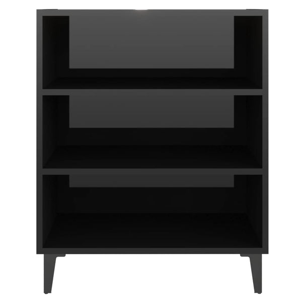 Sideboard High Gloss Black 57X35x70 Cm Engineered Wood Sideboards & Buffets