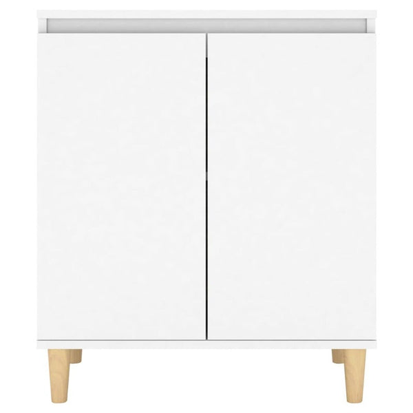 Sideboards & Buffets Sideboard With Solid Wood Legs White 60X35x70 Cm Engineered