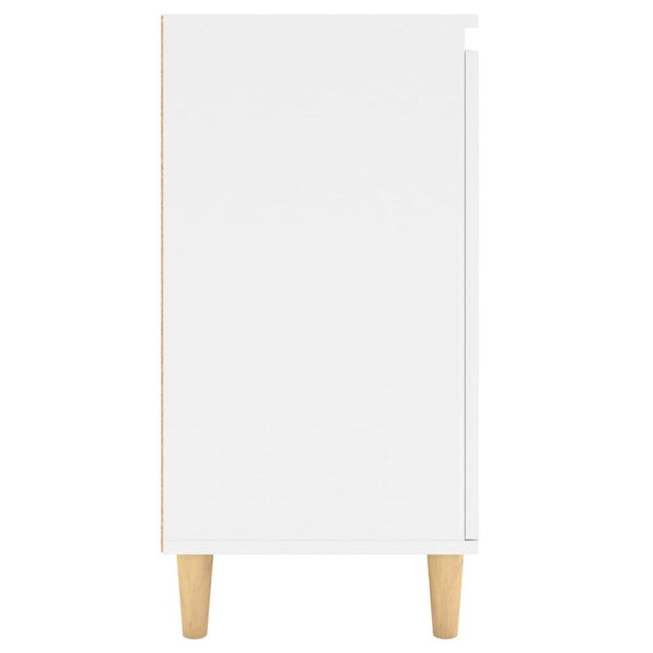 Sideboards & Buffets Sideboard With Solid Wood Legs White 60X35x70 Cm Engineered