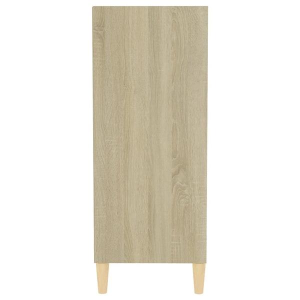 Sideboard White And Sonoma Oak 57X35x90 Cm Engineered Wood Sideboards & Buffets