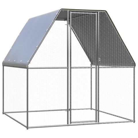 Outdoor Chicken Cage 2X2x2 M Galvanised Steel Poultry Cages
