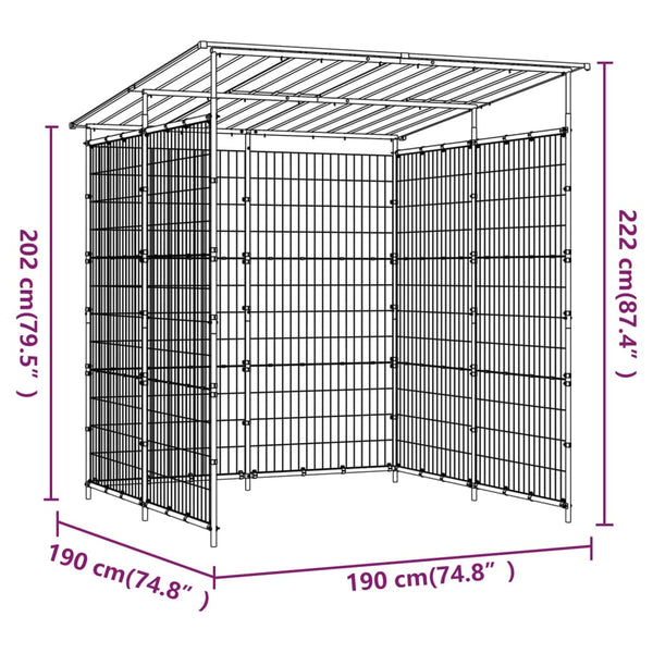 Vidaxl Bicycle Shed 190X190x222 Cm Steel Black Sheds Summerhouses Carports