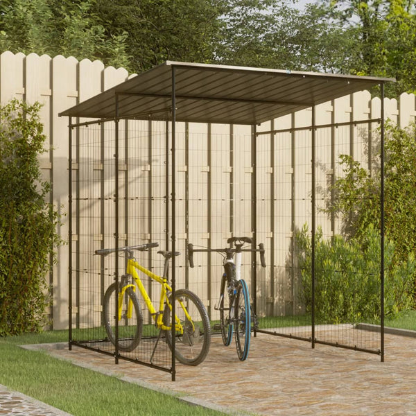 Vidaxl Bicycle Shed 190X190x222 Cm Steel Black Sheds Summerhouses Carports
