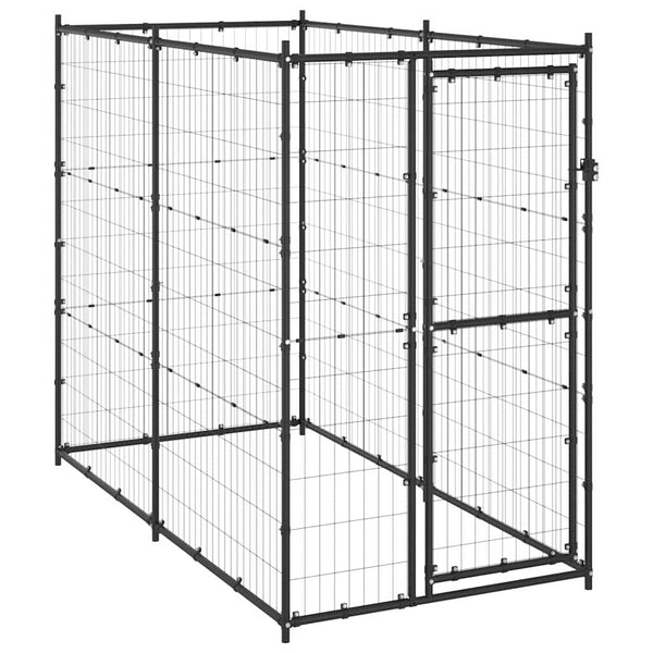 Vidaxl Outdoor Dog Kennel Steel 110X220x180cm Dog Kennels