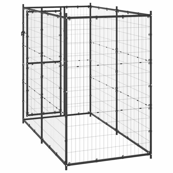Vidaxl Outdoor Dog Kennel Steel 110X220x180cm Dog Kennels