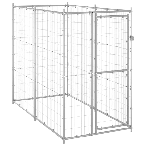 Dog Kennels Outdoor Dog Kennel Galvanised Steel 110X220x180 Cm