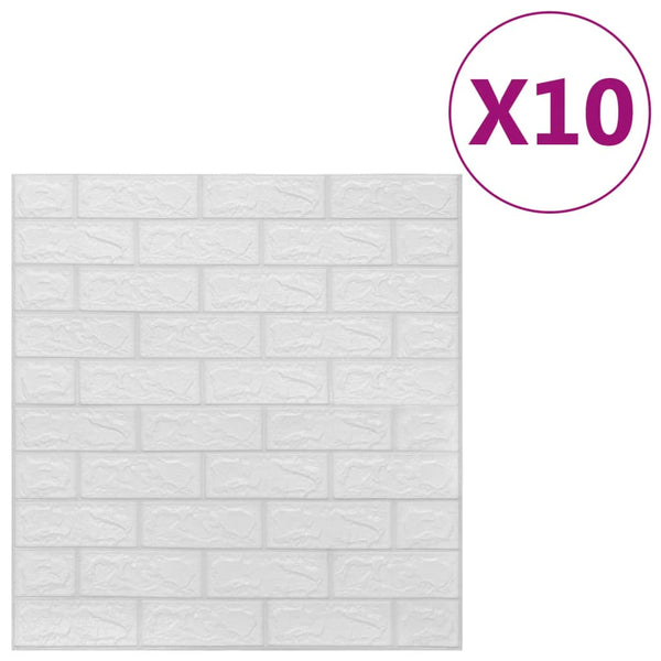 3D Wallpaper Bricks Self-Adhesive White