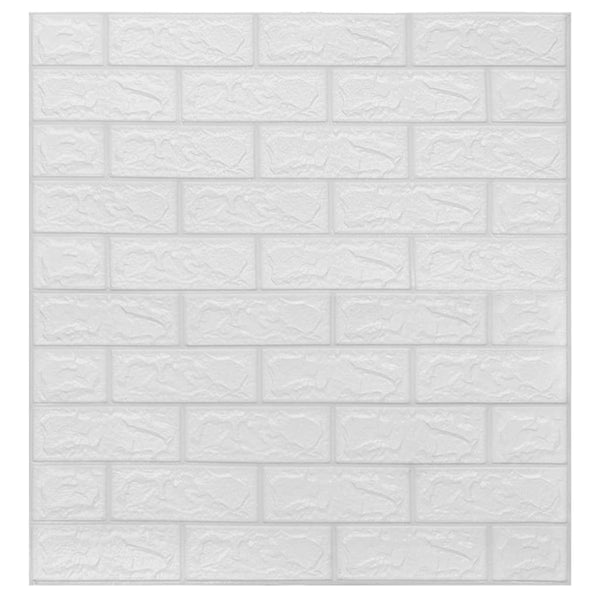 3D Wallpaper Bricks Self-Adhesive White