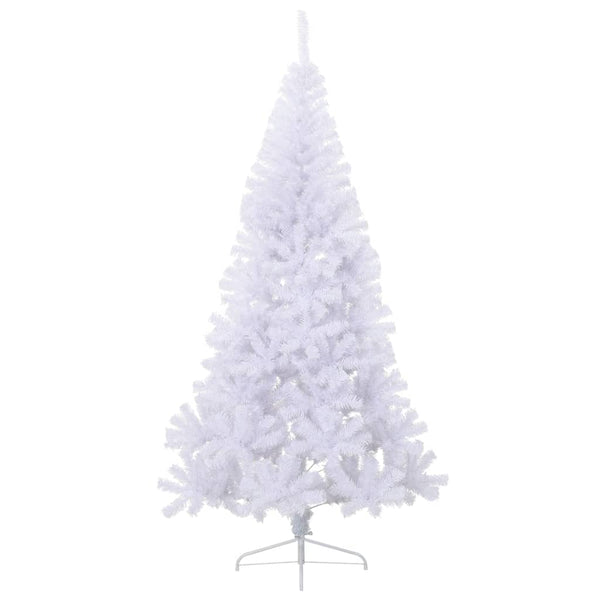 Artificial Half Christmas Tree With Stand White 240 Cm Pvc Seasonal Decorations