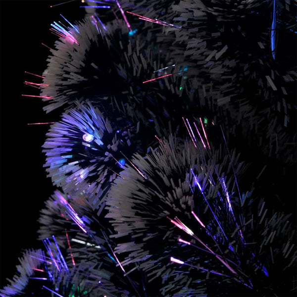 Vidaxl Pre Lit Christmas Tree Green And White 150 Cm Fibre Optic Seasonal Decorations