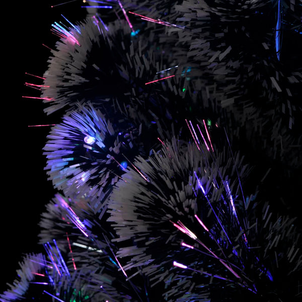 Christmas Tree With Leds Green And White 210 Cm Fibre Optic Seasonal Decorations