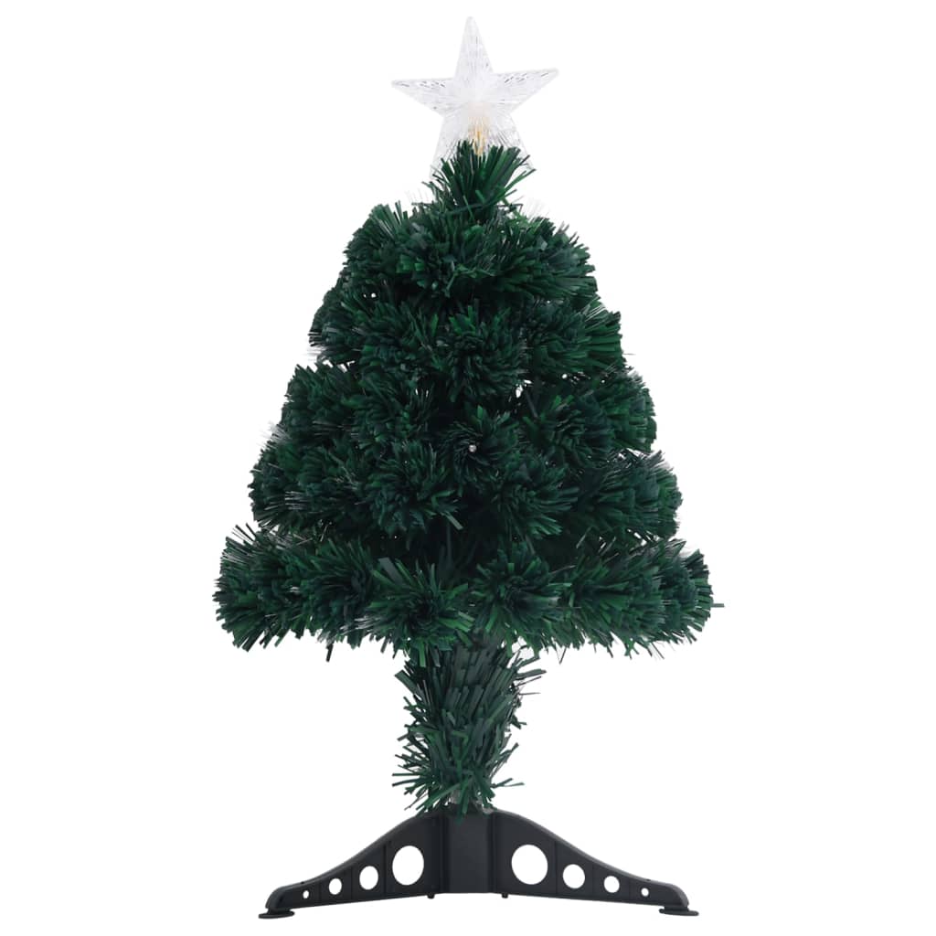 Pre Lit Christmas Tree With Stand 64 Cm Fibre Optic Seasonal Decorations