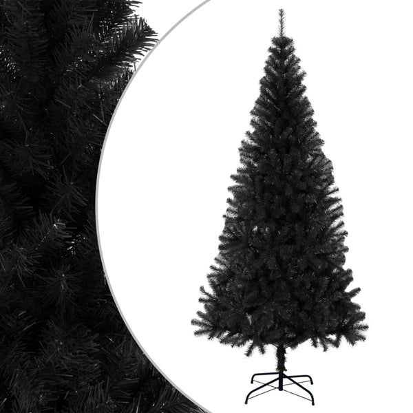 Vidaxl Artificial Christmas Tree With Stand Black 240 Cm Pvc Seasonal Decorations