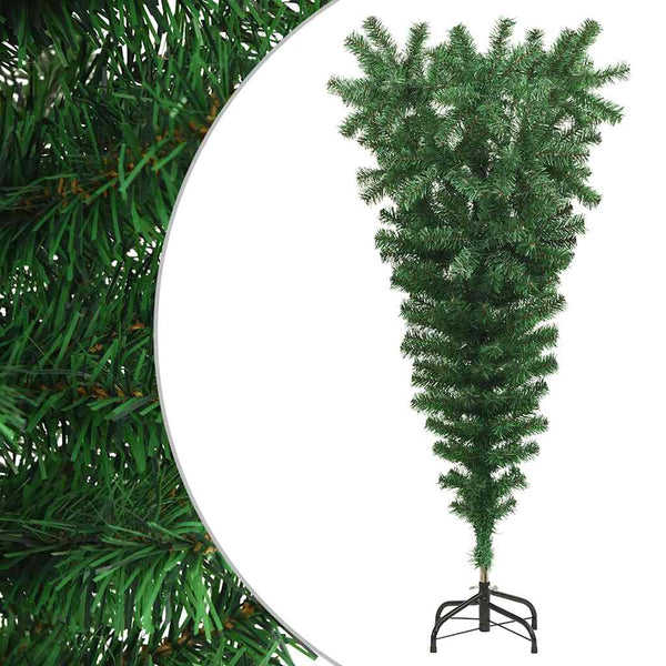 Upside Down Artificial Christmas Tree With Stand Green 120 Cm Seasonal Decorations