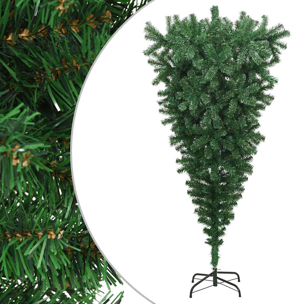 Upside Down Artificial Christmas Tree With Stand Green 240 Cm Seasonal Decorations