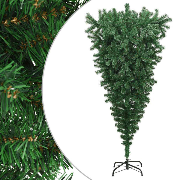 Upside Down Artificial Christmas Tree With Stand Green 240 Cm Seasonal Decorations