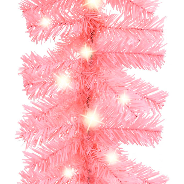 Christmas Garland With Led Lights 10 M Pink Seasonal Decorations
