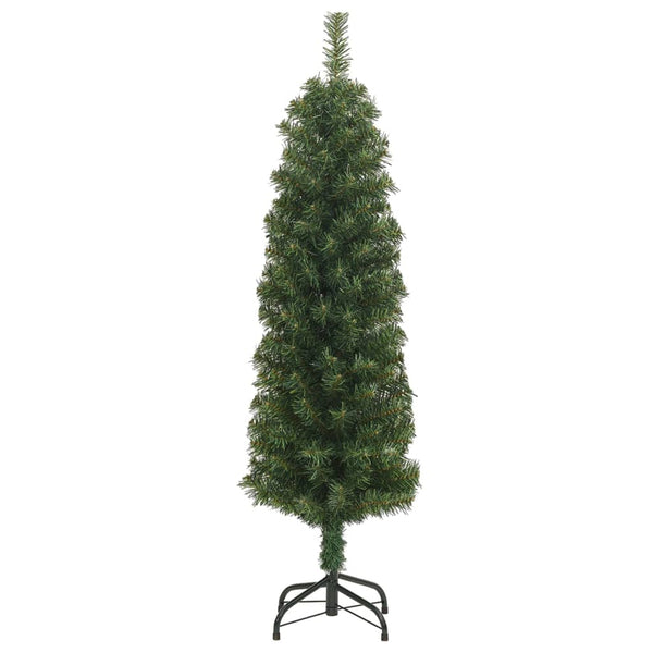 Vidaxl Slim Artificial Christmas Tree With Stand Green 120 Cm Pvc Seasonal Decorations