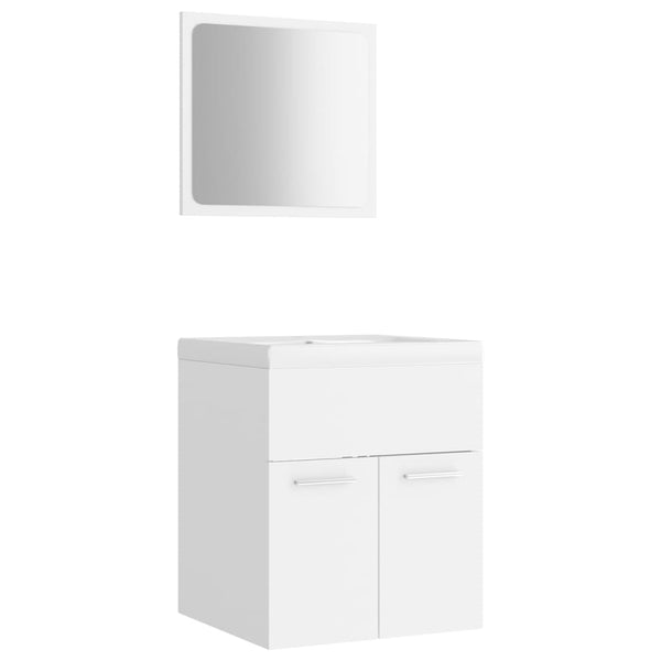 Bathroom Furniture Set White Engineered Wood Bathroom Cabinets