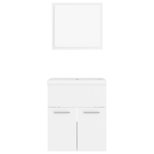 Bathroom Furniture Set White Engineered Wood Bathroom Cabinets