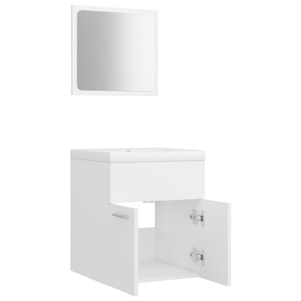 Bathroom Furniture Set White Engineered Wood Bathroom Cabinets