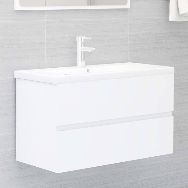 Bathroom Furniture Set White Engineered Wood Bathroom Cabinets