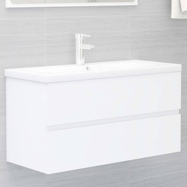Bathroom Furniture Set White Engineered Wood Bathroom Cabinets
