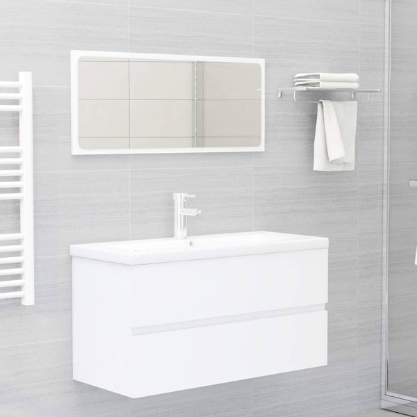 Bathroom Furniture Set White Engineered Wood Bathroom Cabinets