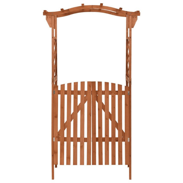 Pergola With Gate 116X40x204 Cm Solid Firwood Garden Arches