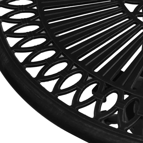 3 Piece Cast Aluminium Bistro Set Black Other Patio & Garden Furniture