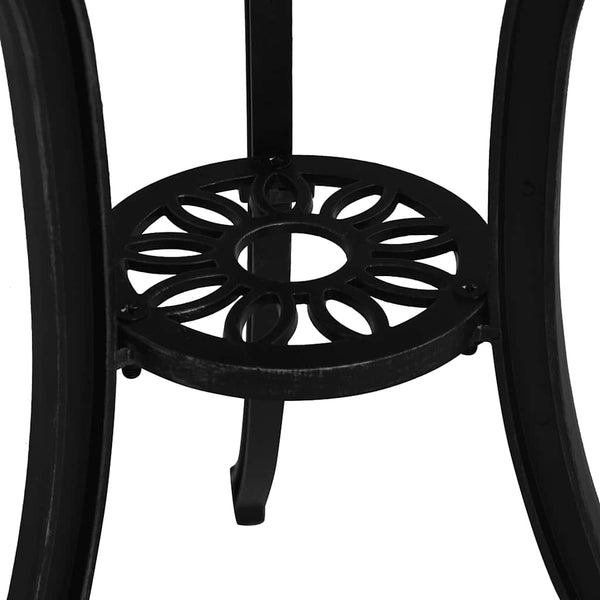 3 Piece Cast Aluminium Bistro Set Black Other Patio & Garden Furniture