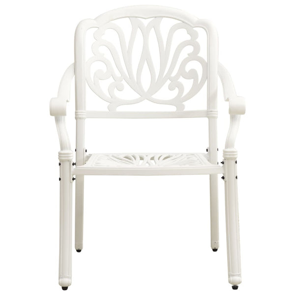 Vidaxl 3 Piece Bistro Set Cast Aluminium White Patio Furniture Sets
