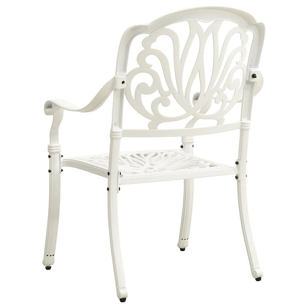 Vidaxl 3 Piece Bistro Set Cast Aluminium White Other Patio & Garden Furniture