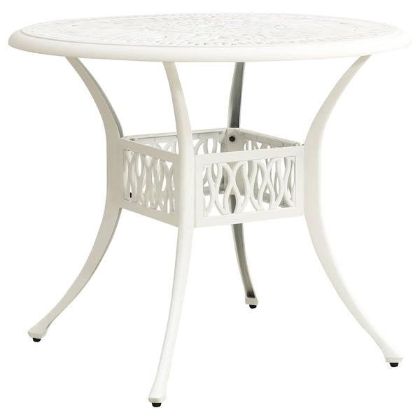 Vidaxl 3 Piece Bistro Set Cast Aluminium White Other Patio & Garden Furniture