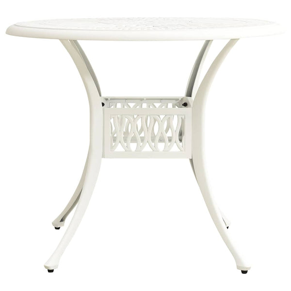 Vidaxl 3 Piece Bistro Set Cast Aluminium White Other Patio & Garden Furniture