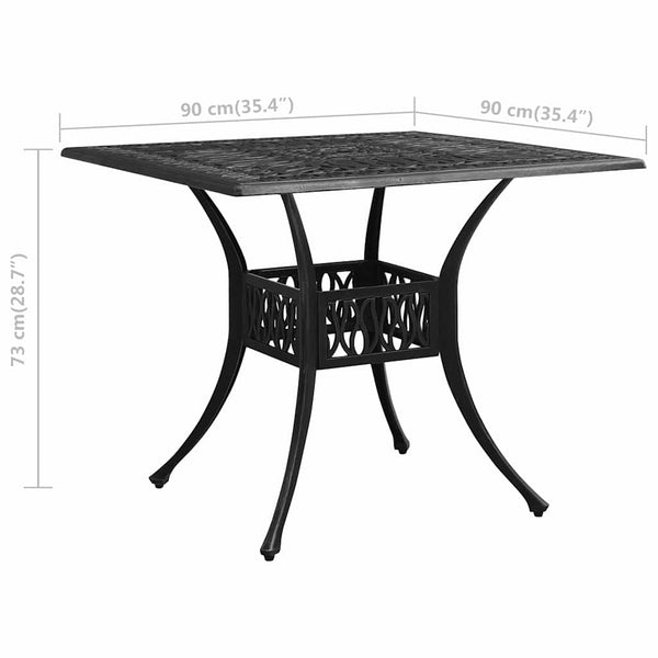 Vidaxl 5 Piece Bistro Set Cast Aluminium Black Other Patio & Garden Furniture