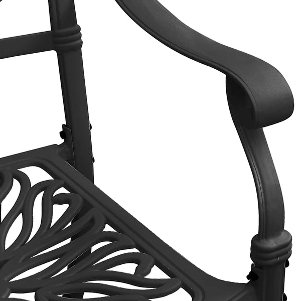 Vidaxl 5 Piece Bistro Set Cast Aluminium Black Other Patio & Garden Furniture