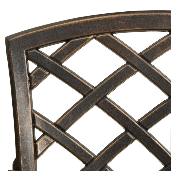 5 Piece Bistro Set Cast Aluminium Bronze Patio Furniture Sets
